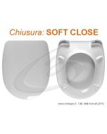 PERLE IDEAL SANITAIRE SEDILE WC TERMOINDURENTE AVVOLGENTE SOFT CLOSE CHIUSURA RALLENTATA COPRIWATER BIANCO