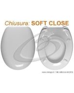 PRIMULA EOS SEDILE WC TERMOINDURENTE AVVOLGENTE SOFT CLOSE CHIUSURA RALLENTATA COPRIWATER BIANCO