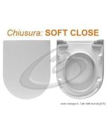 QUICK FLAMINIA SEDILE WC TERMOINDURENTE AVVOLGENTE SOFT CLOSE CHIUSURA RALLENTATA COPRIWATER BIANCO