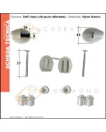 Ricambio cerniere bianche con chiusura rallentata