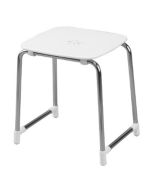 Sgabello Gedy Prima Classe Bianco Cromo 6072