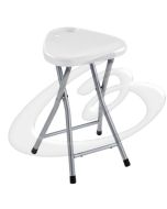 SGABELLO RICHIUDIBILE IN RESINE TERMOPLASTICHE E METALLO, BIANCO - GEDY