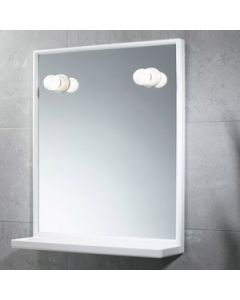Foto specchio rettangolare con mensola