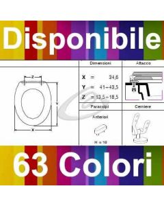 COPRIWATER RUBIS IDEAL SANITAIRE - DISPONIBILE IN 63 COLORI - MADE IN ITALY