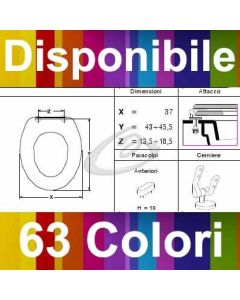 COPRIWATER SAPHIR IDEAL SANITAIRE - DISPONIBILE IN 63 COLORI - MADE IN ITALY