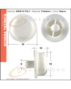 Kit 8 pezzi paracolpi PAR006 misti bianchi in plastica per Copriwater  sedile Wc