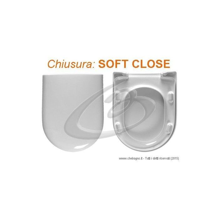 Copriwater per FALERII ADRIA TERRA / SOSPESO / MONOBLOCCO TERMOINDURENTE BIANCO cerniera inox normale o rallentata soft close