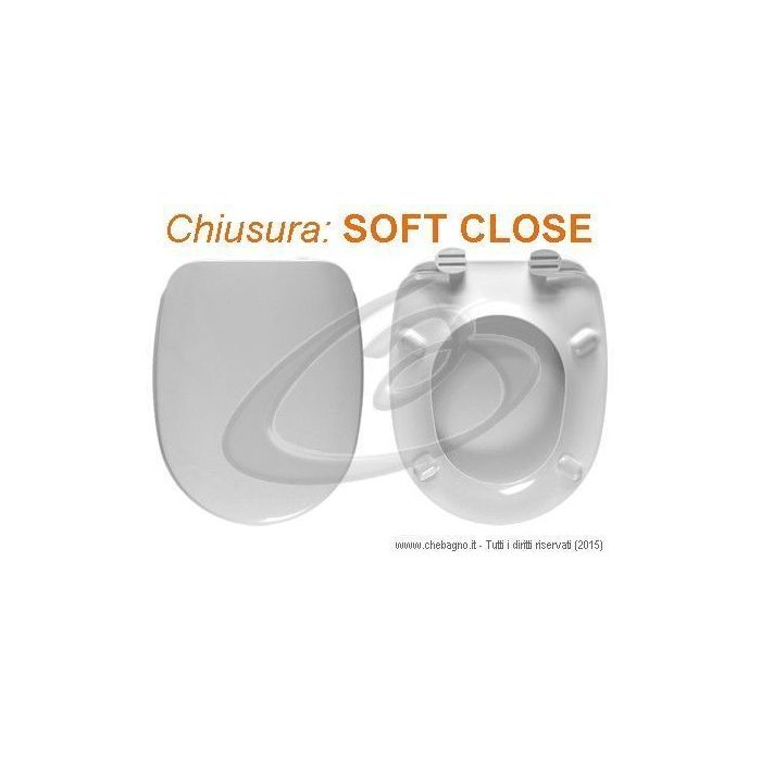 Copriwater Per WC Pozzi Ginori Easy E Easy02 | Termoindurente Bianco Con Cerniere Metalliche - Alta Qualit&agrave; Italiana