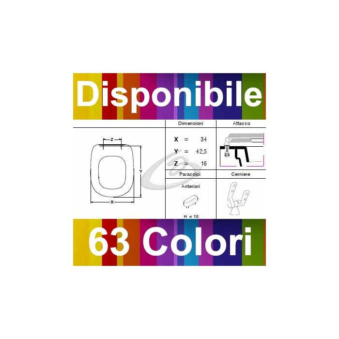 COPRIWATER IDEAL STANDARD TESI - DISPONIBILE IN 63 COLORI - MADE IN ITALY